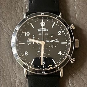 Shinola Canfield Sport 45mm S0120089889 Chronograph Watch $995 + New $95 Strap!